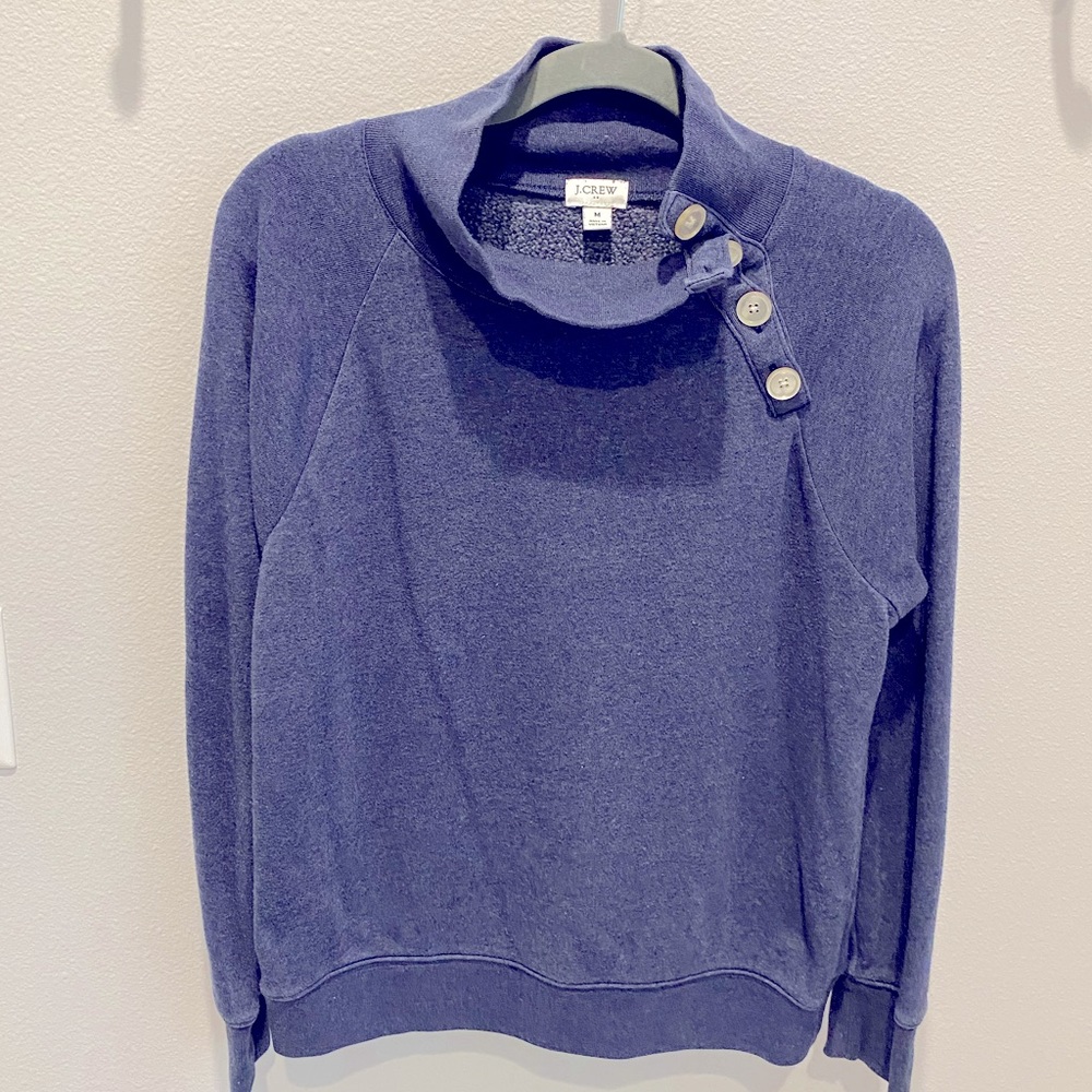 J Crew Factory Wide button-collar sweatshirt